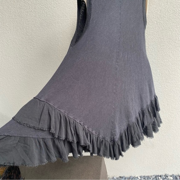 Free People We the Free Shimmy Sasha dark black Tank Top Dress - Picture 3 of 8